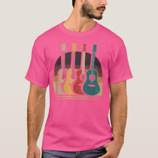 Retro Acoustic Guitar Guitarist Music Band Musicia T Shirt
