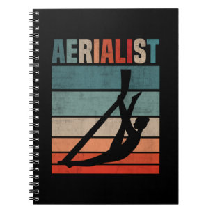 Retro Acrobat Aerial Silke Girl Aerialist Anteckningsbok