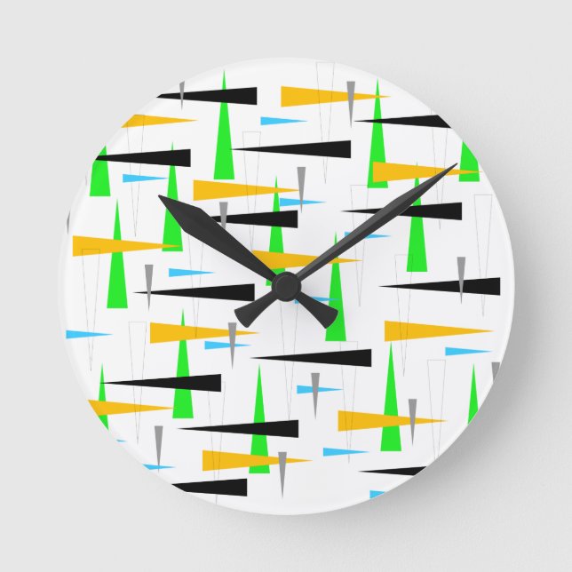 Retro Acrylic Wall Clock Rund Klocka (Framsida)