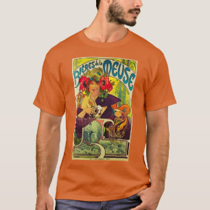retro ad Bieres de la Meuse Alphonse Mucha T Shirt