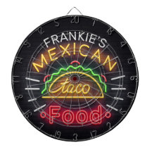 Retro ADD NAMN Faux Neon Mexican Food Taco Middag