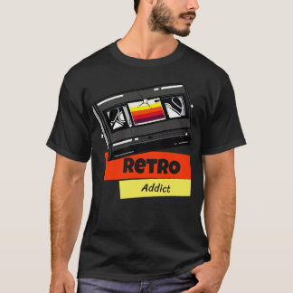 Retro Addict Video Cassette Tape 80s T Shirt