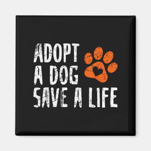 Retro Adoptera Hund Rädda Liv Djur Räddning Hund Ä Magnet