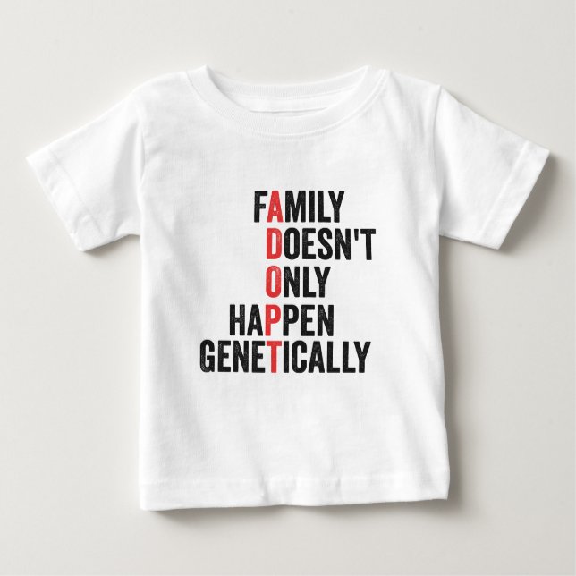 Retro-adoptionsfamiljen fungerar inte bara som gen t shirt (Framsida)