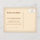 Retro adressändringvykort för vintage meddelande vykort (Back)