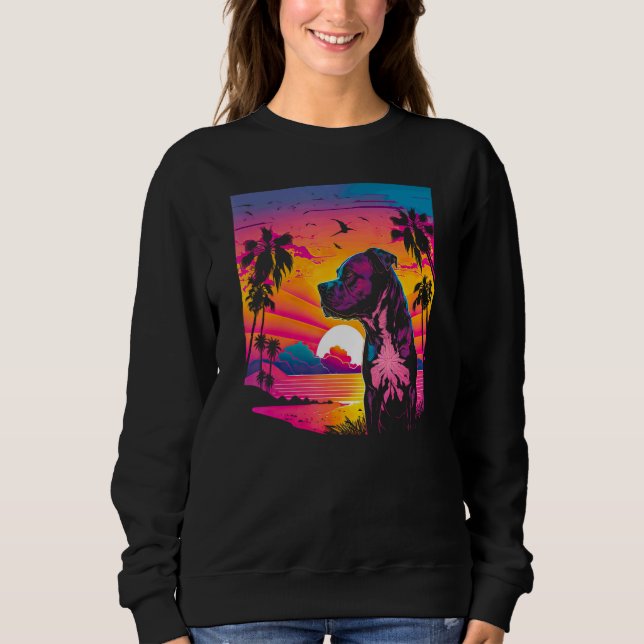 Retro Aesthetic American Staffordshire Terrier dog T Shirt (Framsida)