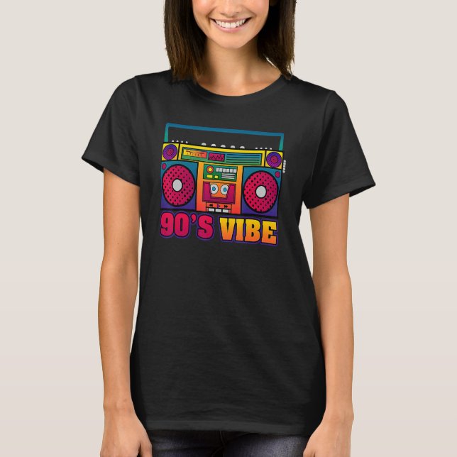Retro Aesthetic Costume Party Outfit 90s Vibe T Shirt (Framsida)