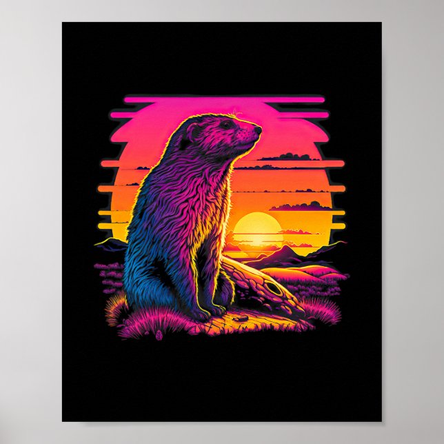 Retro Aesthetic Groundhog 45 Poster (Framsidan)