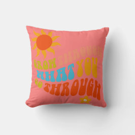 Retro Aesthetic Ord Art for Girls, Tweens, Tonårin Kudde