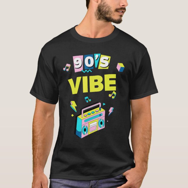 Retro Aesthetic Party 90s Vibe Nostalgic 90 T Shirt (Framsida)