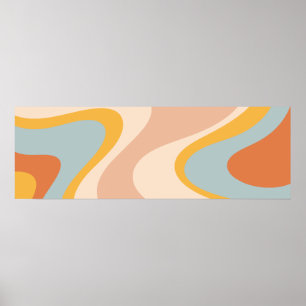 Retro Aesthetic Trippy Abstrakt Swirl Poster