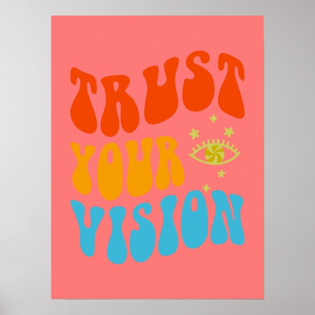 Retro Aesthetic Wall Art for Girls, Tweens, Tonåri Poster (Framsidan)