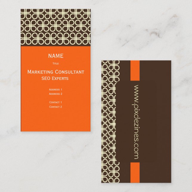 Retro Affärs Kort för Designers (Fram/baksida)