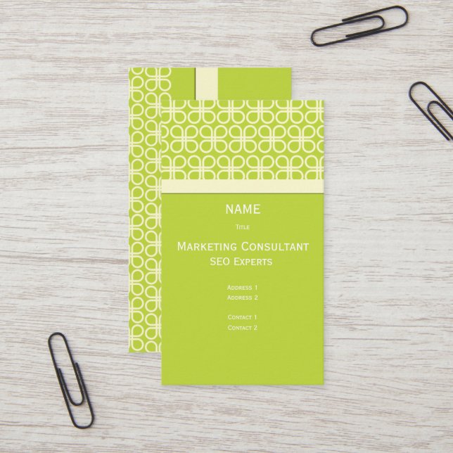 Retro-Affärskort för designers/Diy färg.. Visitkort (Fram/Back In Situ)