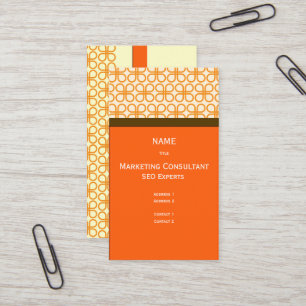 Retro Affärskort Marknadsföring Consultant Visitkort