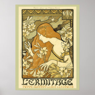 Retro affisch 18x24 för art nouveau