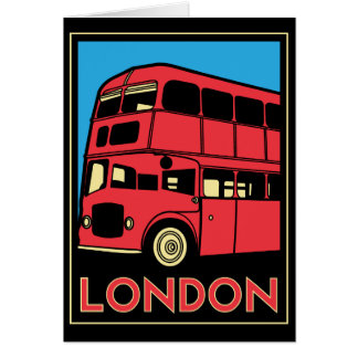 retro affisch för london westminster england art hälsningskort