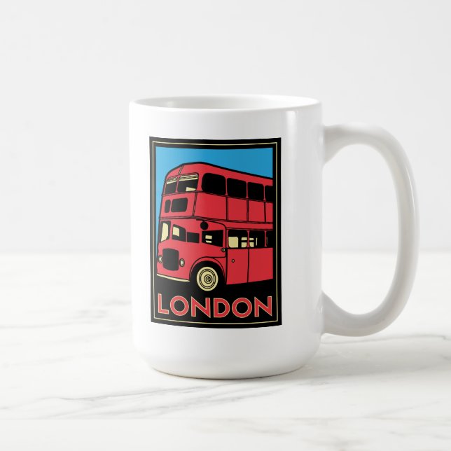 retro affisch för london westminster england art kaffemugg (Höger)