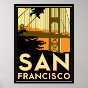 retro affisch för San Francisco art déco