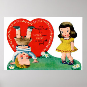 Retro affisch för vintageungevalentin