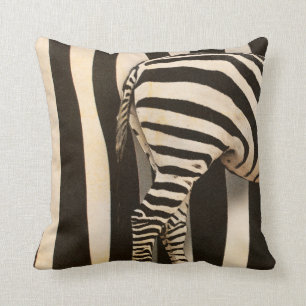 Retro African Mountain Zebra Throw Cushion Kudde