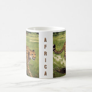 Retro Afrika Gepard Scenisk Kaffemugg