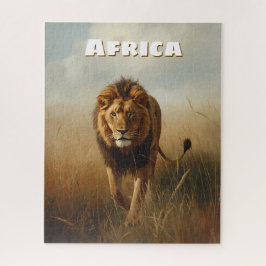 Retro afrikansk lejon Scenic Pussel