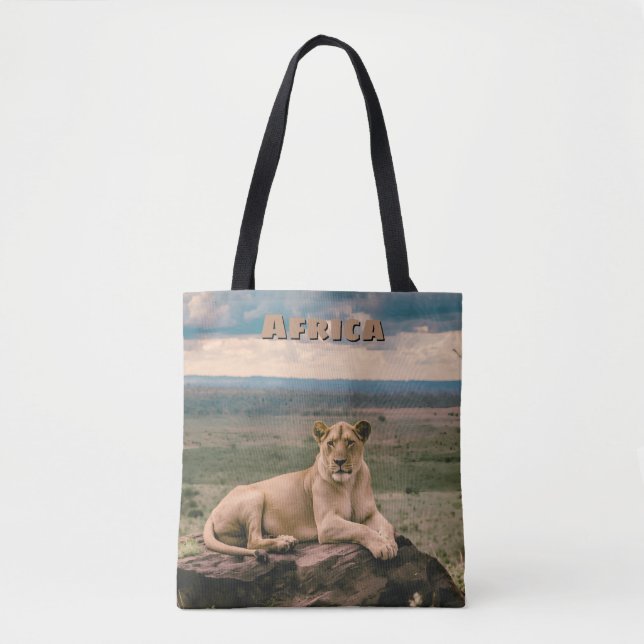 Retro afrikansk lejon Scenic Tygkasse (Framsida)