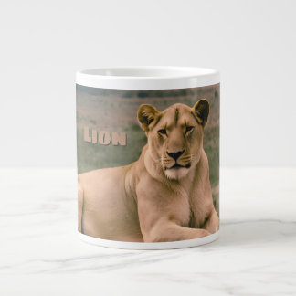 Retro afrikansk lejon Scenisk Jumbo Mugg