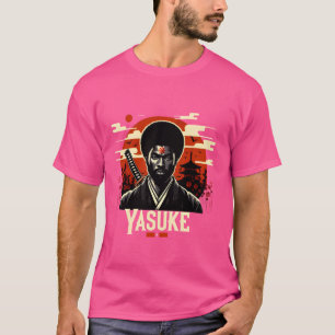 Retro Afro American Samurai Japanska Stil Bushido T Shirt