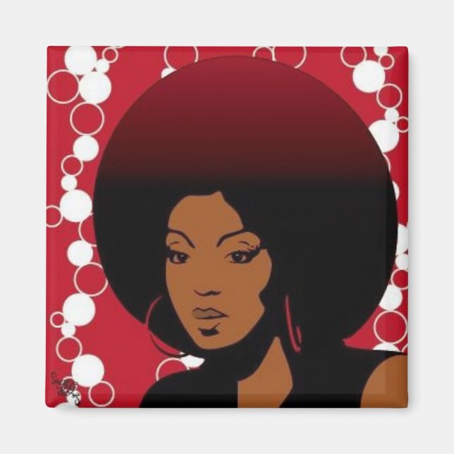 Retro Afro Magnet (Framsidan)