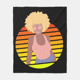 RETRO AFRO QUEEN - AFRO AMERICAN QUEEN FLEECEFILT