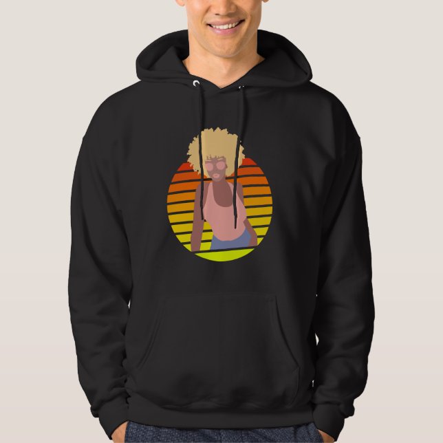 RETRO AFRO QUEEN - AFRO AMERICAN QUEEN HOODIE (Framsida)