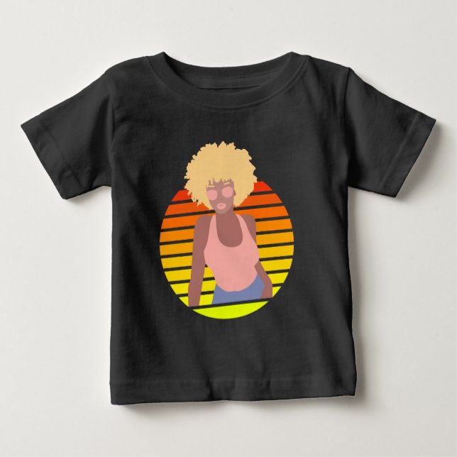 RETRO AFRO QUEEN - AFRO AMERICAN QUEEN T SHIRT (Framsida)
