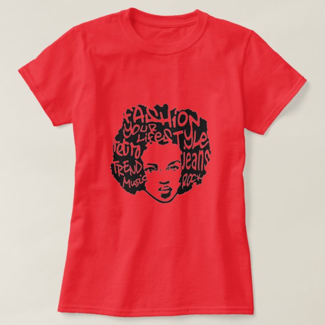 Retro Afro T-Shirt (Design framsida)