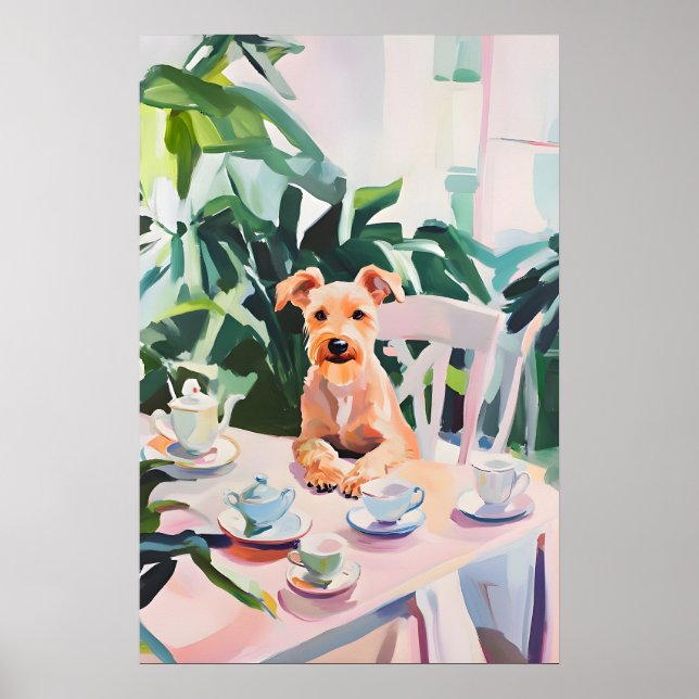 Retro Airedale Terrier Affisch, Airedale Terrier Poster (Framsidan)