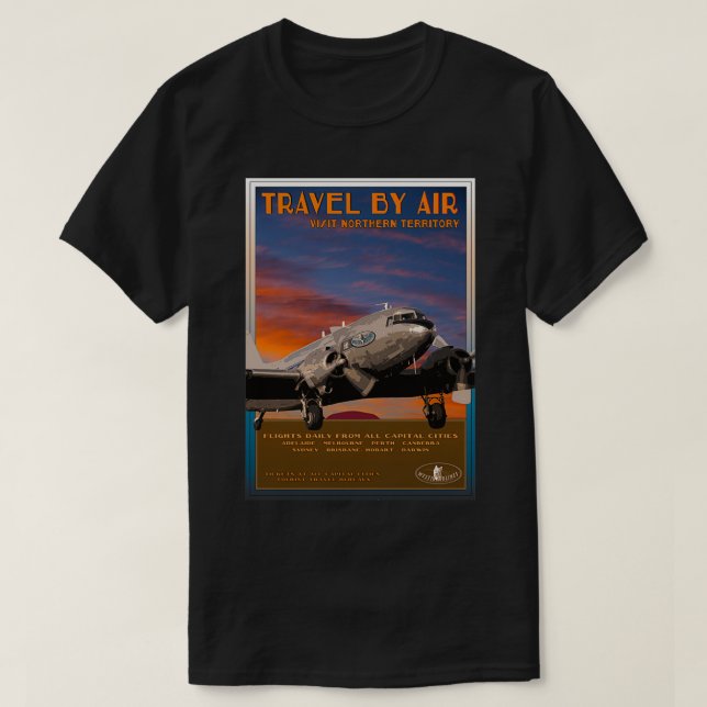 Retro Airline-resa DC304 T Shirt (Design framsida)