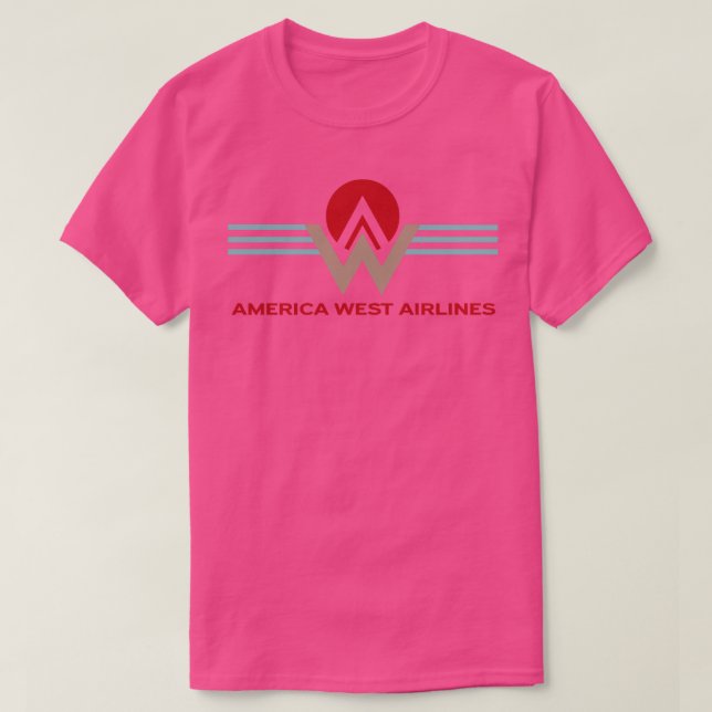 Retro Airlines America Väster Airlines T Shirt (Design framsida)