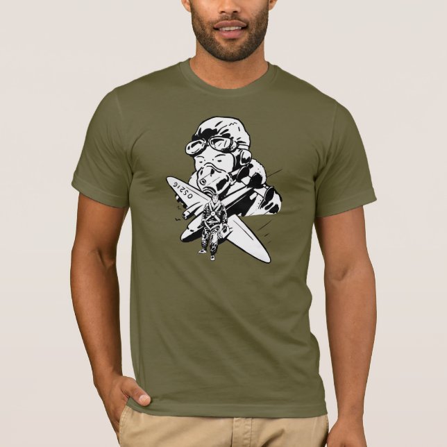 Retro Airman T-shirt (Framsida)