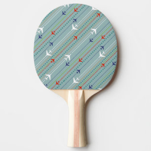 Retro Airplan Mönster Ping Pong Paddle Pingisracket