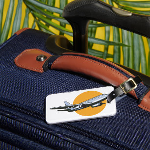 Retro Airplan Vintage Jet Travel Art Design Bagagebricka