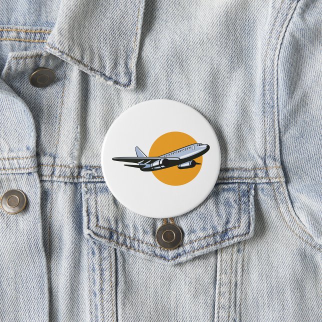 Retro Airplan Vintage Jet Travel Art Design Knapp (Skapare uppladdad)