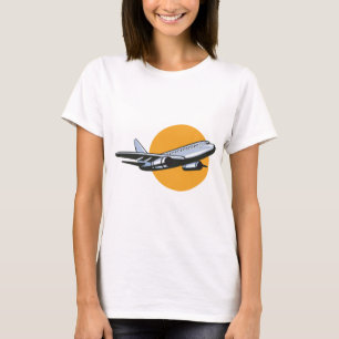 Retro Airplan Vintage Jet Travel Art Design T Shirt
