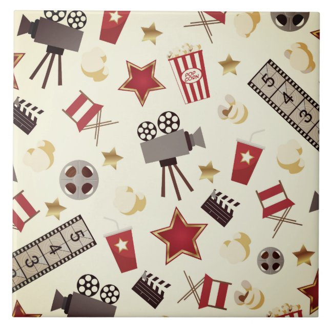 Retro-aktionsfilm teater/teater kakelplatta (Framsidan)