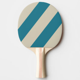 Retro Akvamarin Tre Feta Ränder Pingisracket