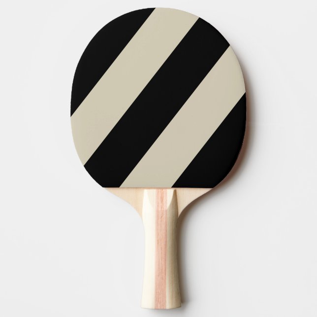 Retro Alabaster Tre Feta Ränder Pingisracket (Framsidan)