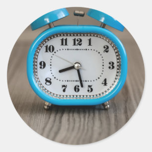 Retro Alarm Clock Runt Klistermärke