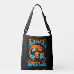 Retro Alaska Sasquatch BergsÄventyr Axelväska