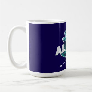 Retro Alaska Scenisk Silhuett   Kaffemugg