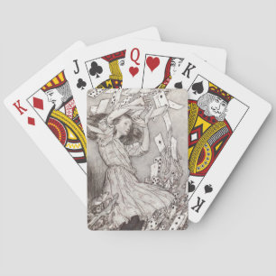 Retro Alice Fallande Kort Viktoriansk Design Casinokort